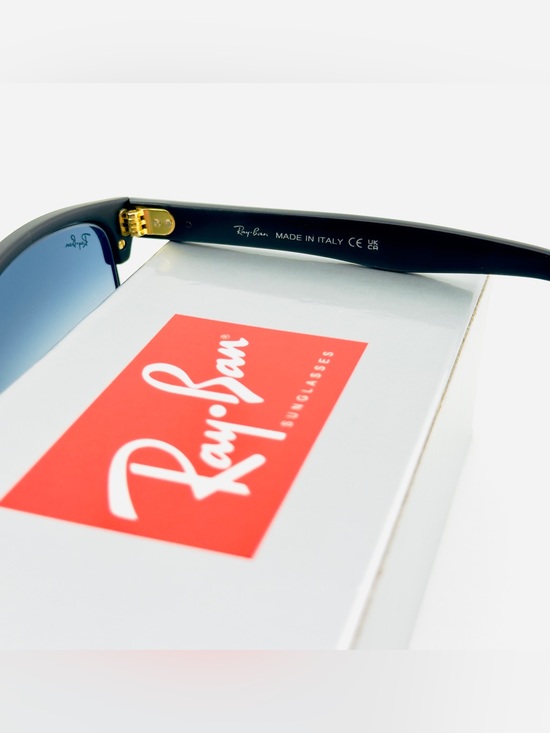 Ray-Ban ClubMaster Oversized Sunglasses RB4175 Matte Black Frame Light Gray Lens main image 15